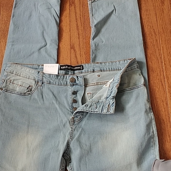 Denim Co. Stretch Straight Button Jeans W40 L34 - Picture 10 of 13